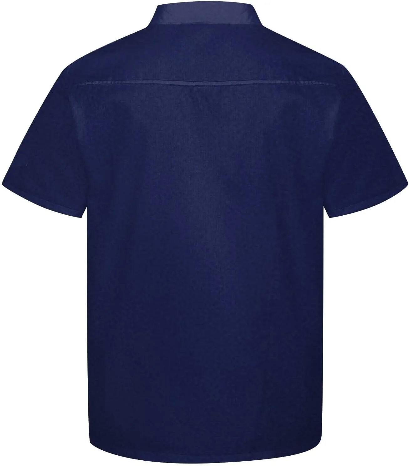 Men's Chef Coat Casual Short Sleeve Button Up T-Shirt Breathable Hotel Uniform Lightweight Snap Front Utility Workwear