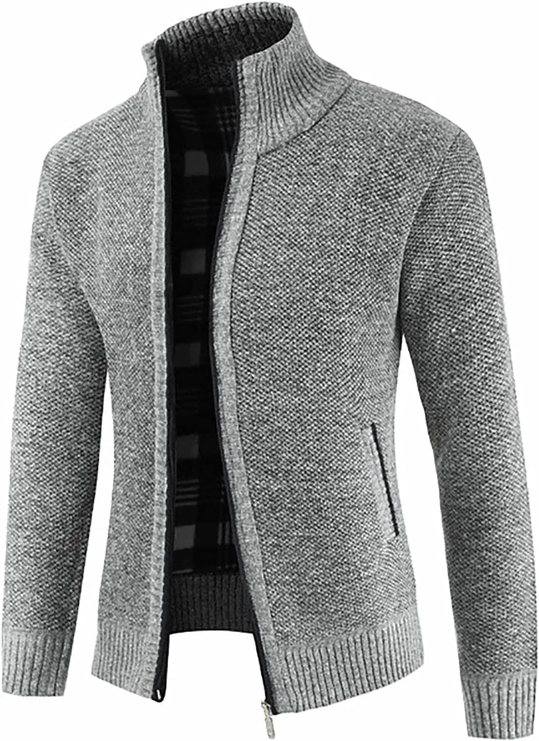 Mens Jackets Autumn and Winter Men's Fashion Loose Cardigan Warm Lapel Hooded Jacket Sweater Jackets