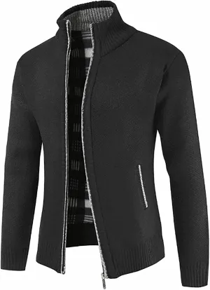 Mens Jackets Autumn and Winter Men's Fashion Loose Cardigan Warm Lapel Hooded Jacket Sweater Jackets