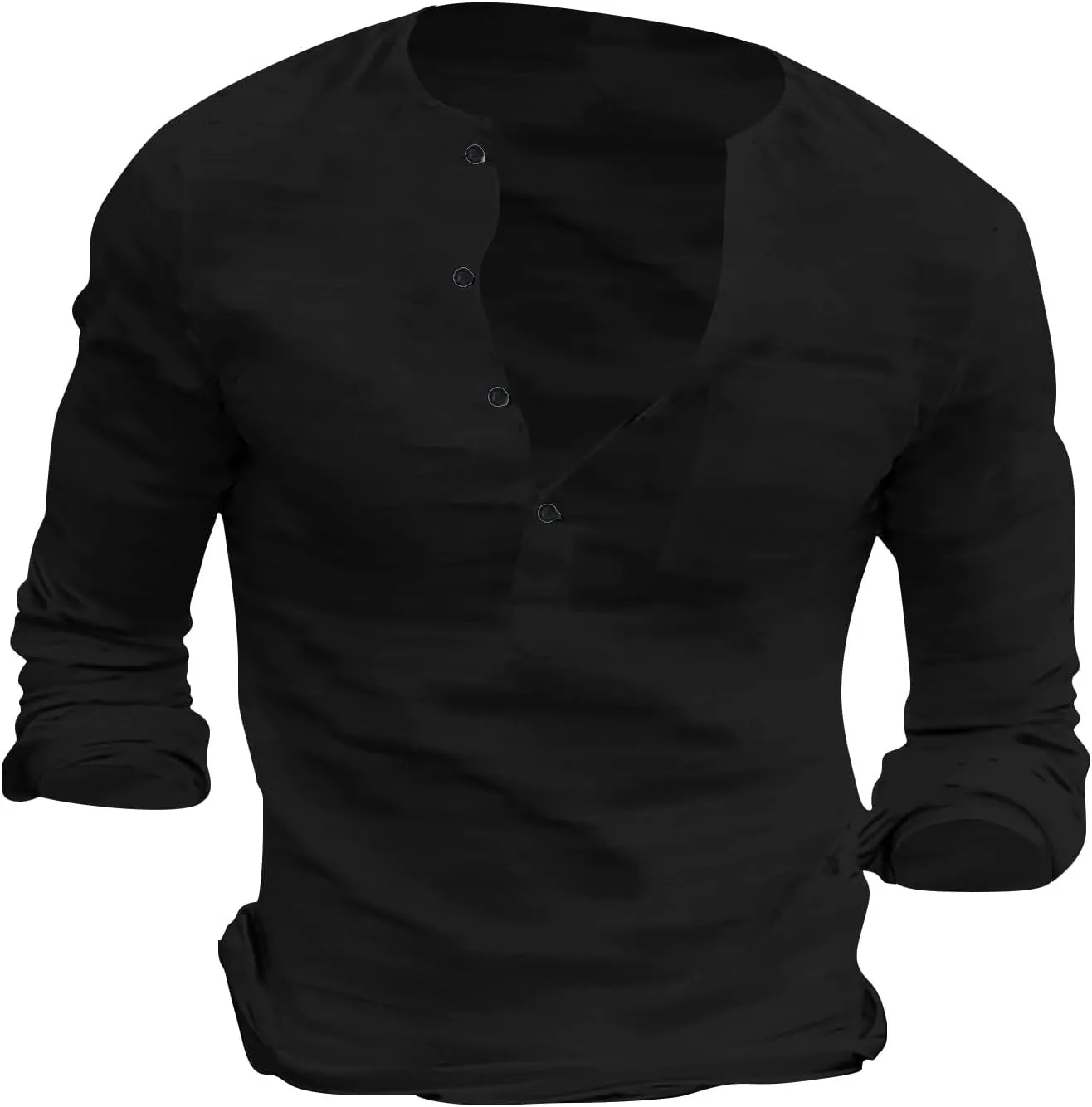 Mens Linen Shirts 3/4 Sleeve Casual V Neck Tropical Polo Shirt Lightweight Loose Tropical Hawaiian Beach Beach Top