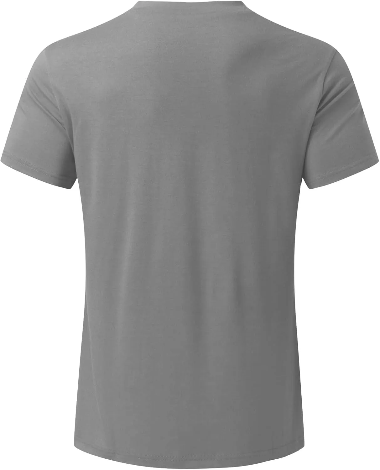 Men's Muscle T-Shirts Stretch Slim V Neck Short Sleeve Bodybuilding Gym Tee Tops Lightweight Quick Dry Workout Shirts