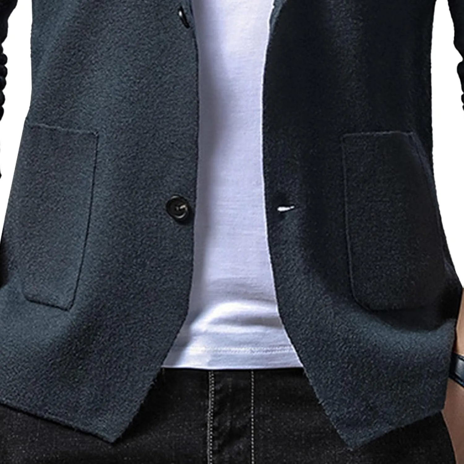Mens Notched Lapel Cotton Cardigan Casual Knitted Comfor Clothes Coat Button Down Sweater Blazer Pockets