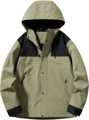 Mens Rain Jackets Waterproof with Hood Mens Windbreaker Jackets Lightweight for Hiking Fishing Winter Coats
