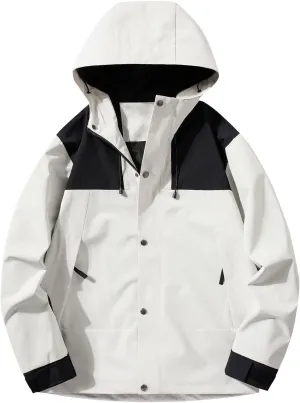 Mens Rain Jackets Waterproof with Hood Mens Windbreaker Jackets Lightweight for Hiking Fishing Winter Coats