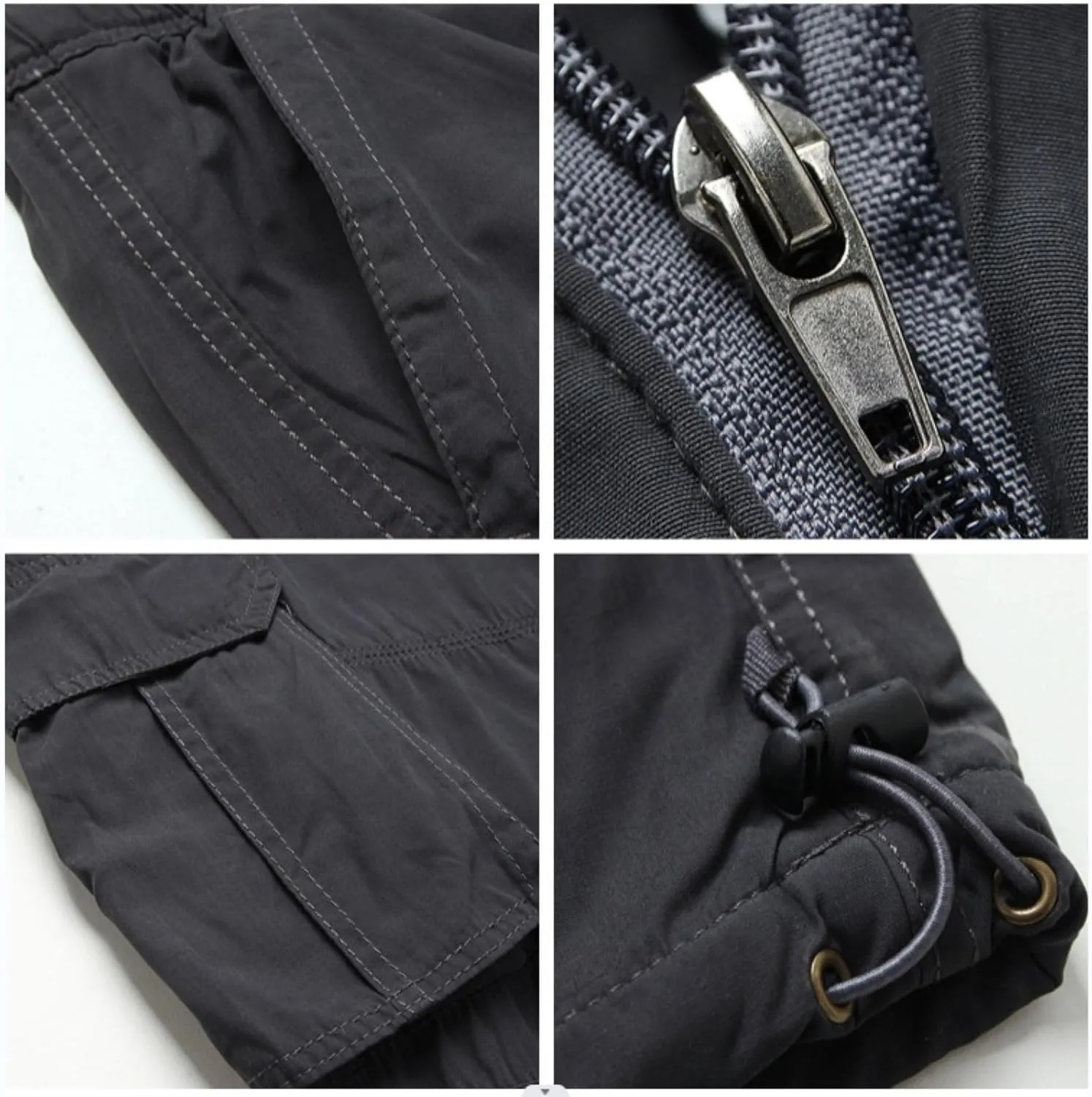 Men's Twill Pants Fashion Stretch Relaxed-Fit Cargo Pants Multi-Pocket Outdoor Sports Workout Athletic Work Pants