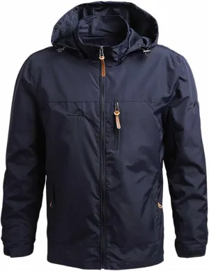 Mens Waterproof Tactical Jackets Lightweight Waterproof Raincoats with Hood Casual Stylish Outdoor Travel Jackets