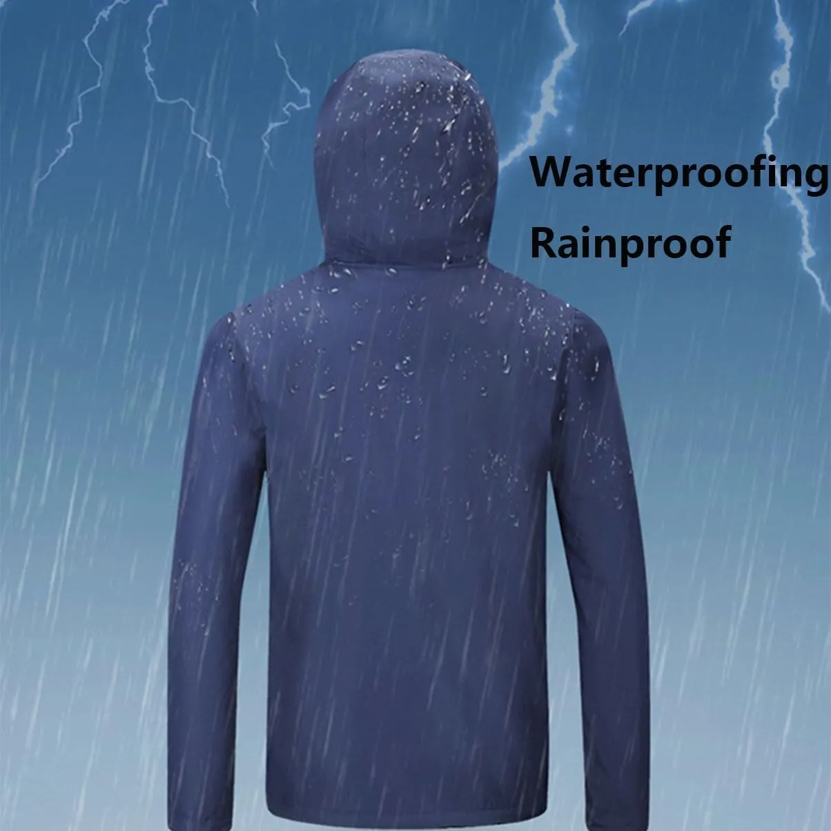 Men's Women's Light Waterproof Rain Jackets for Hiking Golf Outdoor Windproof Comfy Durable Hooded Jackets