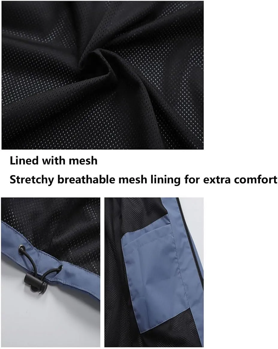Men's Women's Light Waterproof Rain Jackets for Hiking Golf Outdoor Windproof Comfy Durable Hooded Jackets