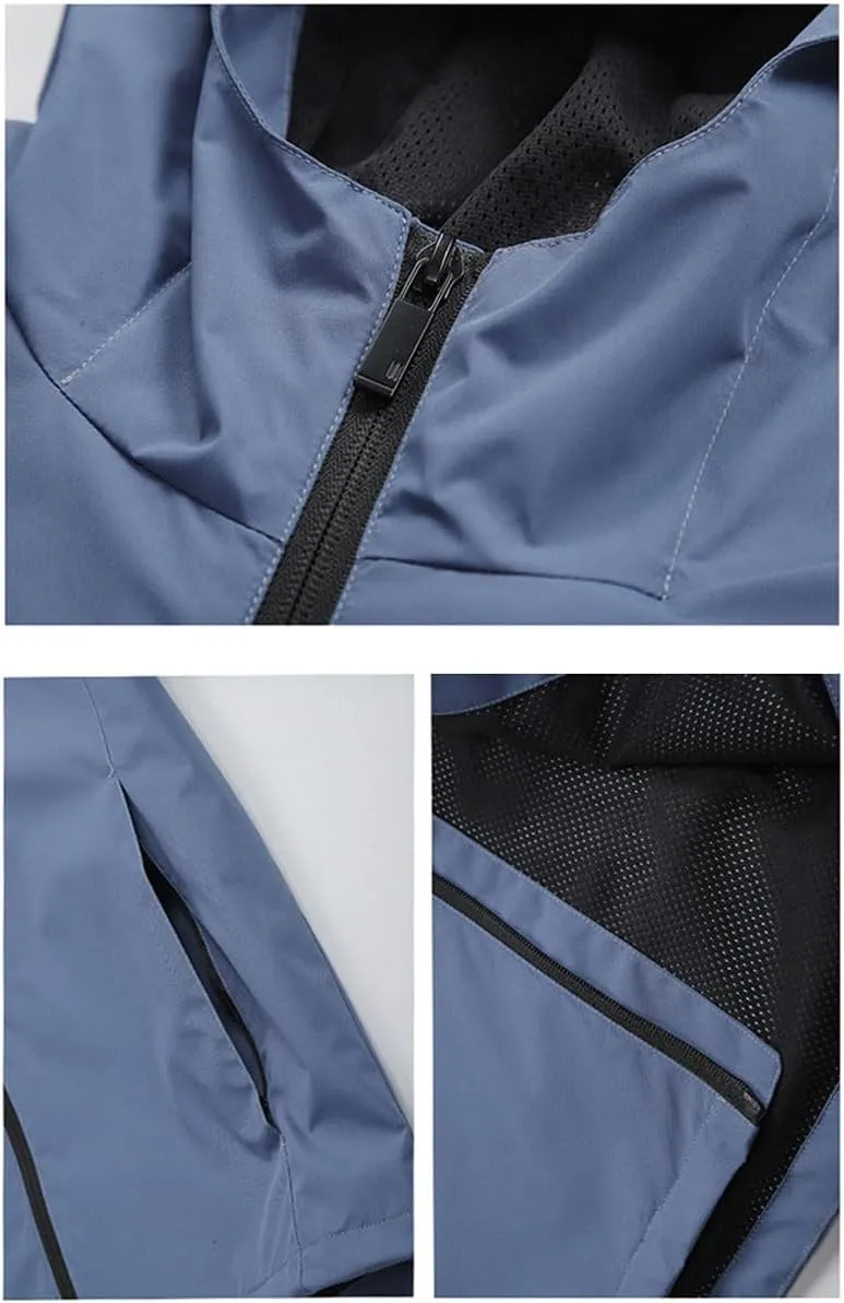Men's Women's Light Waterproof Rain Jackets for Hiking Golf Outdoor Windproof Comfy Durable Hooded Jackets