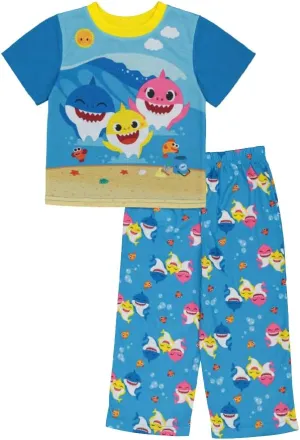 Nickelodeon Paw Patrol | Baby Shark | Blue's Clues & You 4-Piece Snug-fit Cotton Pajama Set, Soft & Cute for Kids