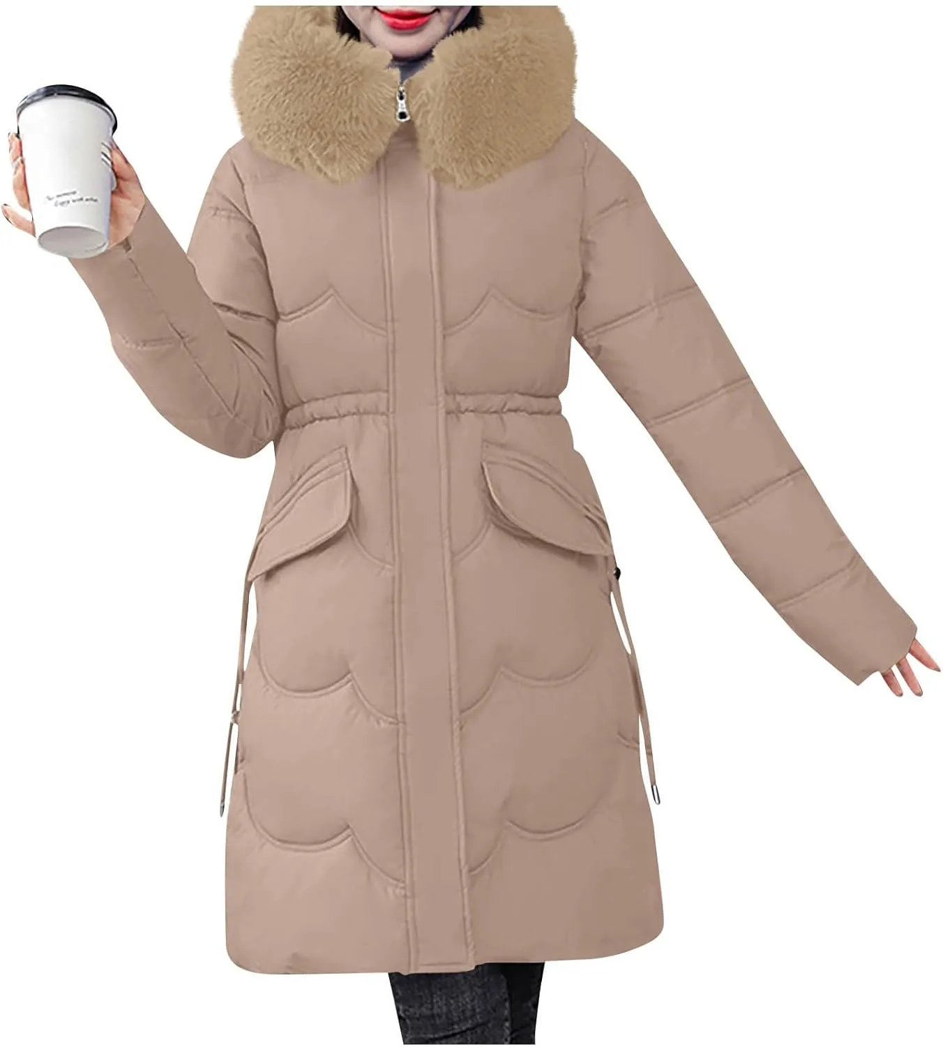 Oversized Fleece Long Coats Jackets for Women Winter Fall Warm Puffer Outerwear Plus Size Trendy Warm Clothes
