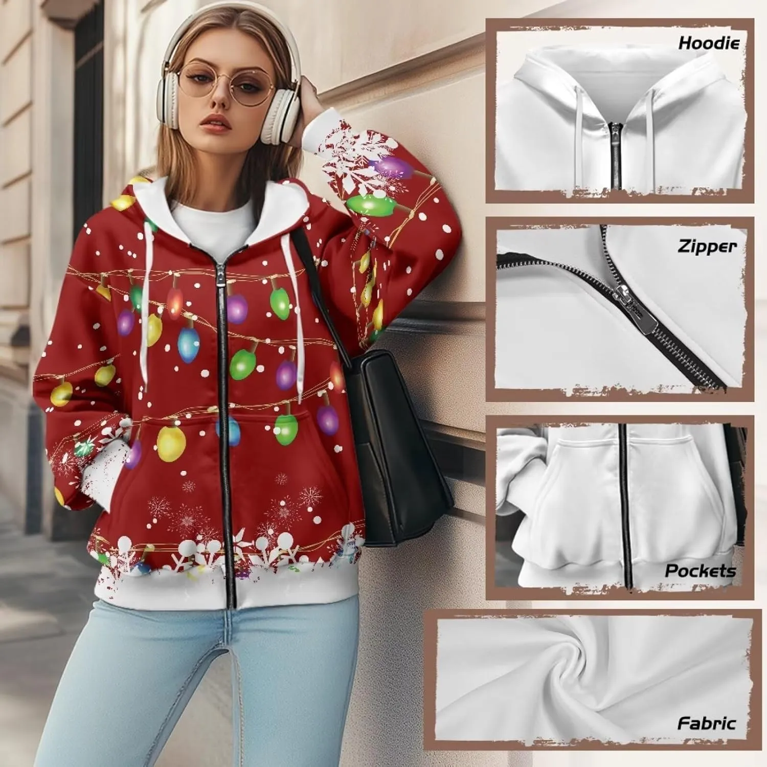 Oversized Sweatshirt for Women Zip Up Hoodies Long Sleeve Fall Outfits Oversized Sweaters Coat Casual Jackets