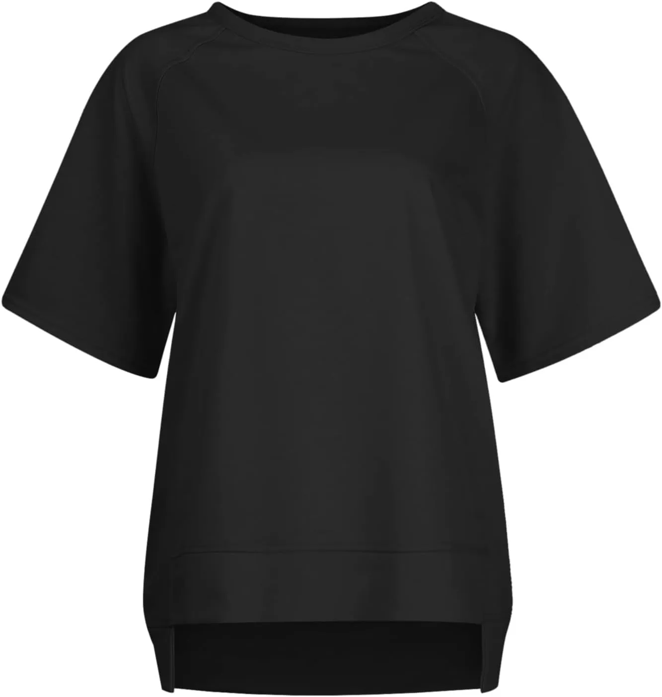 Oversized T Shirts for Women Crewneck Short Sleeve Casual Loose Summer Tops Lightweight High Low Blouse Tee Tops