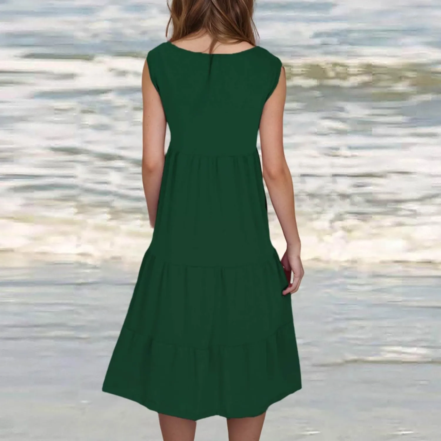 Plus Size Dresses for Women Casual Sleeveless Tank Maxi Dress Flowy Beach Travel Vacation Outfits for Hawaii