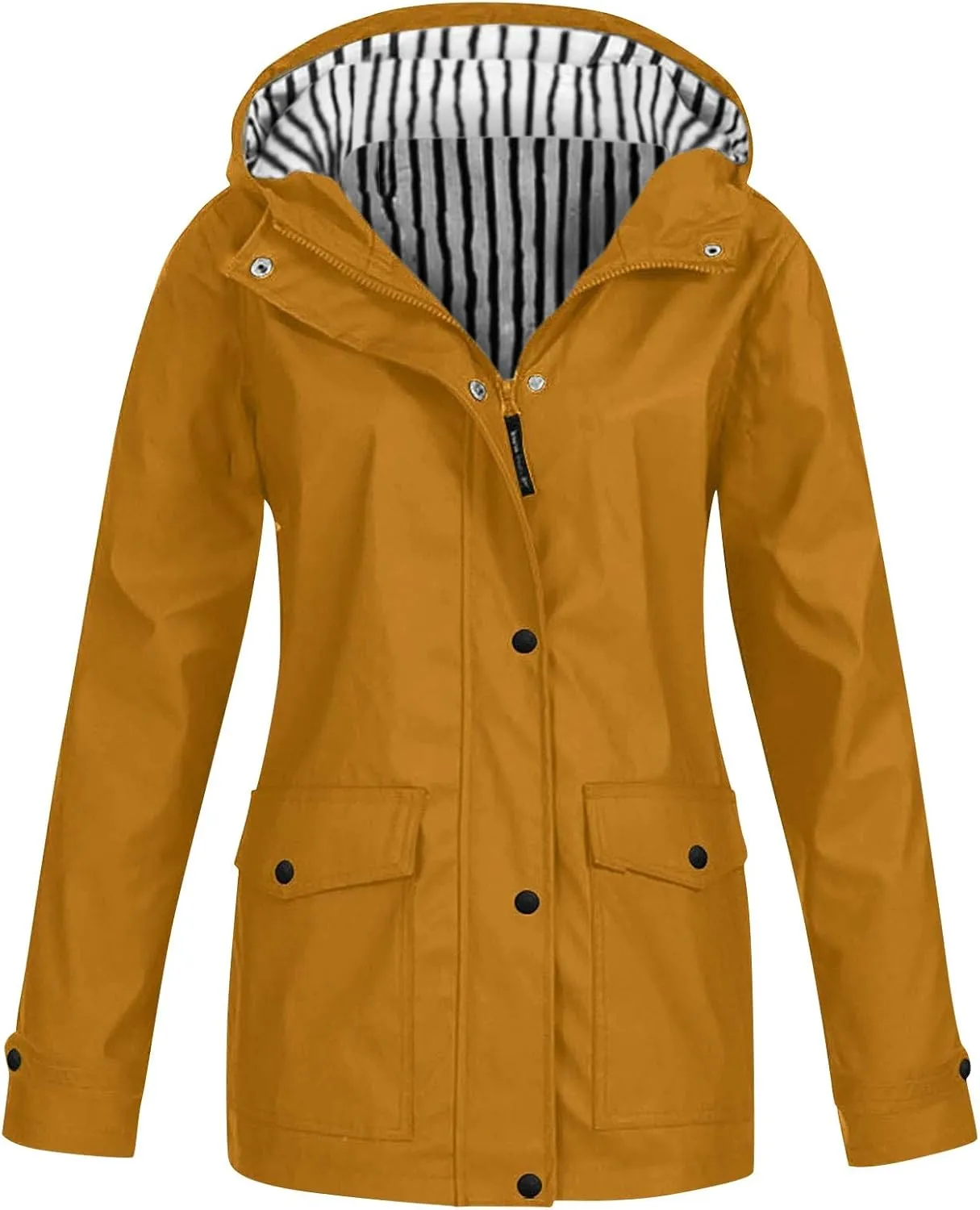 Rain Jackets for Women Waterproof Outdoor Hiking Raincoat Plus Size Lightweight Windbreaker Casual Hooded Jackets