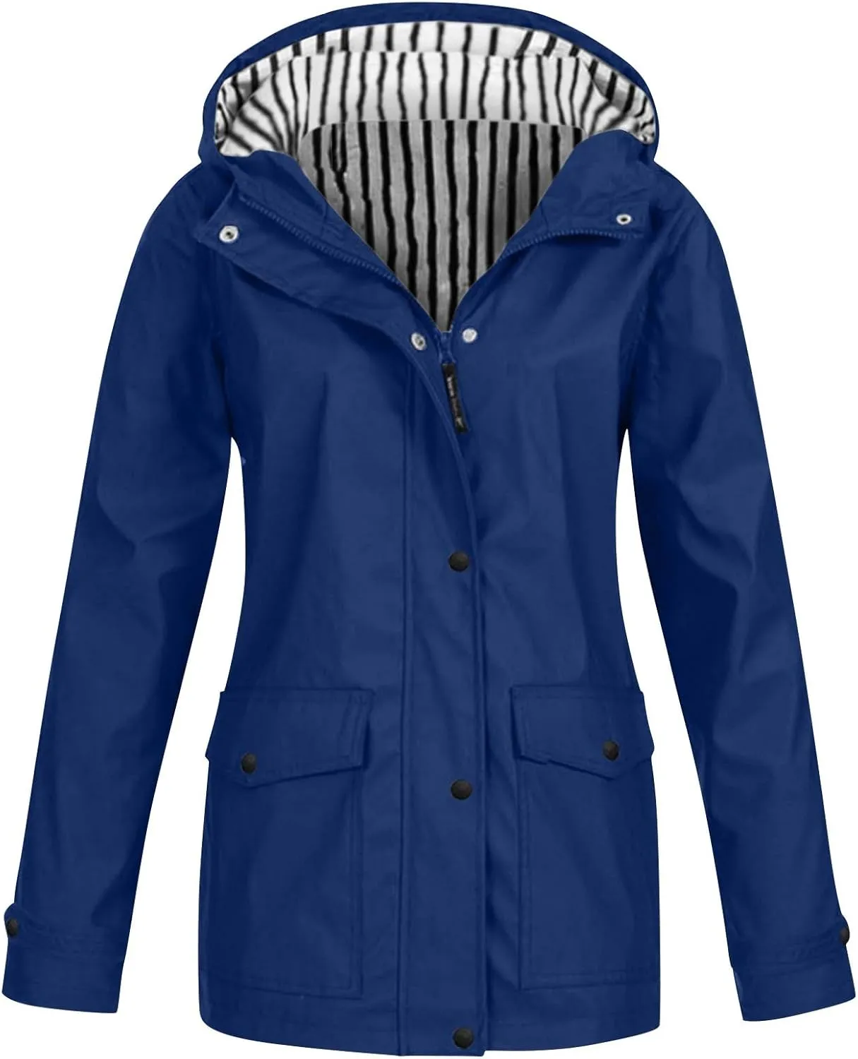 Rain Jackets for Women Waterproof Outdoor Hiking Raincoat Plus Size Lightweight Windbreaker Casual Hooded Jackets