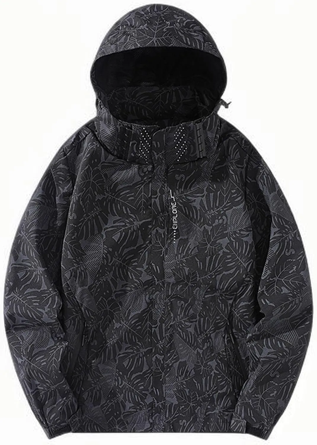 Raincoat for Men Lightweight Waterproof Outdoor Breathable Hiking Rain Jackets Camouflage Print Windbreaker Jackets