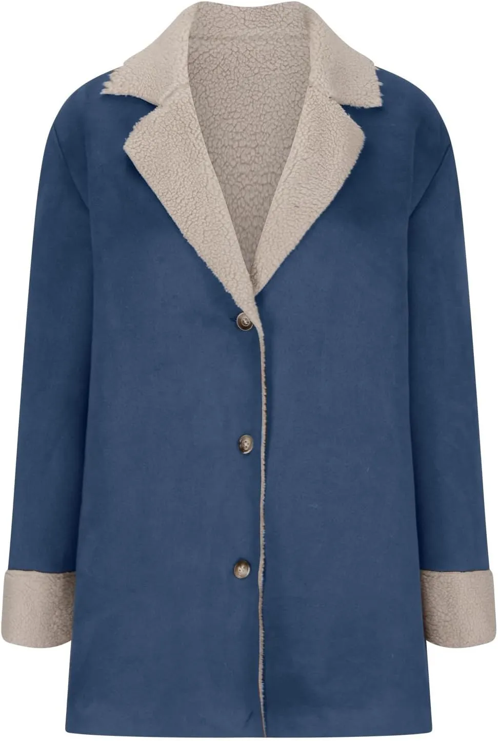 Sherpa Lined Jackets for Women Winter Suede Coats Long Trench Coat Single Breasted Overcoats Long Coats