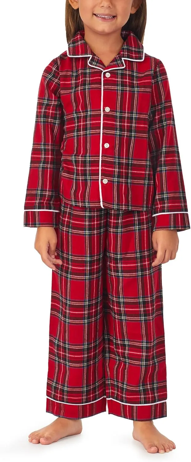 Sleepwear for Children Classic Long Sleeve and Pant Holiday Flannel Boys and Girls Pajamas (Toddler & Kids)