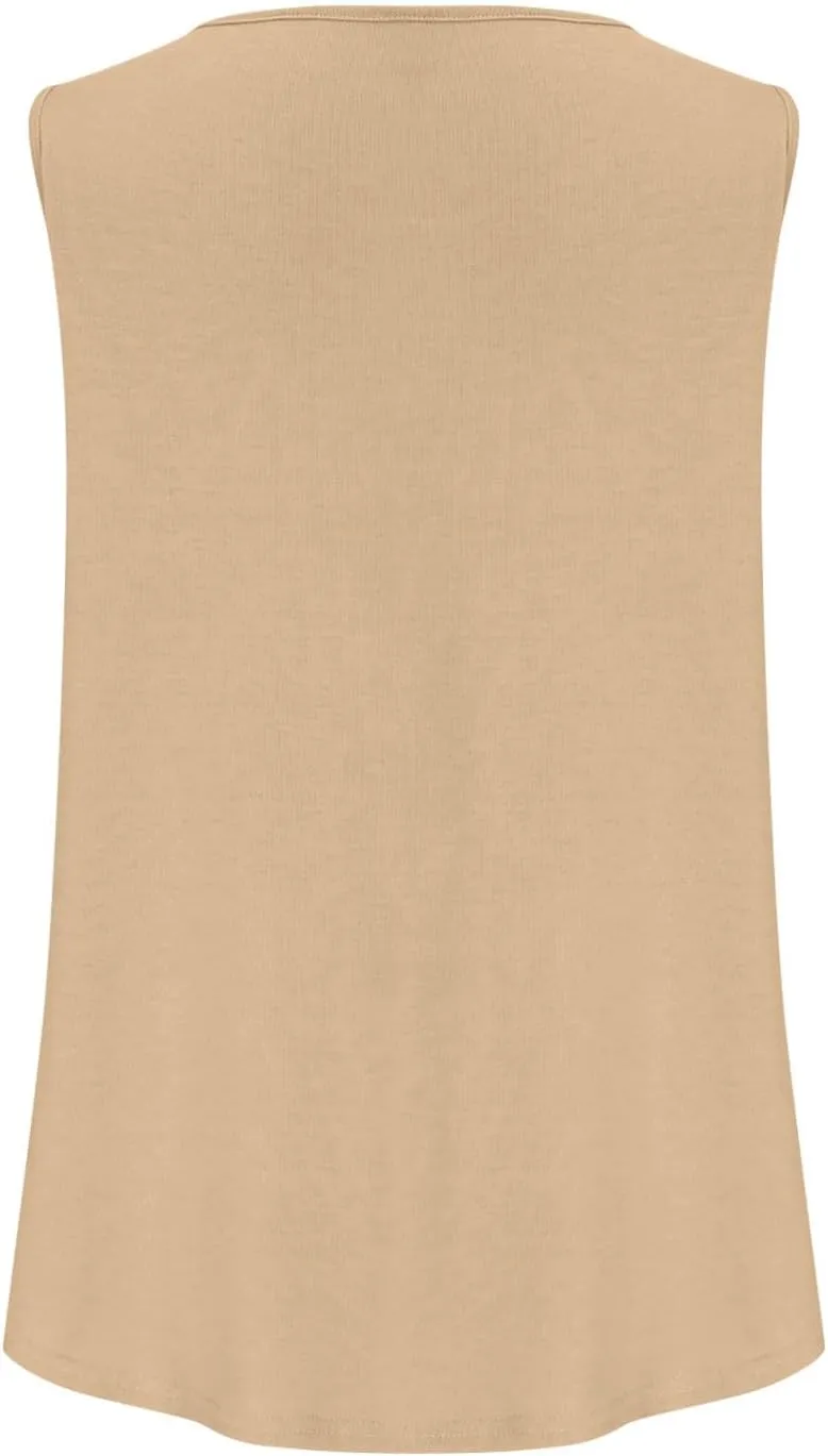 Square Neck Tank Tops for Women 2025 Summer Outfits Casual Loose Fit Sleeveless Shirts Solid Color Dressy Blouses