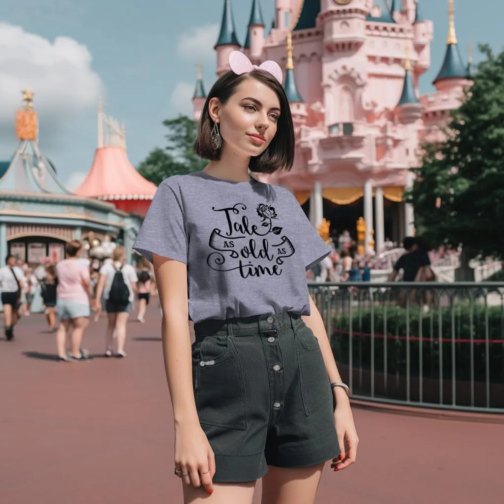 STYLEIE Women Tale As Old As Time Tee Tops Letter Print Graphic Tees Vintage Tanks Tops