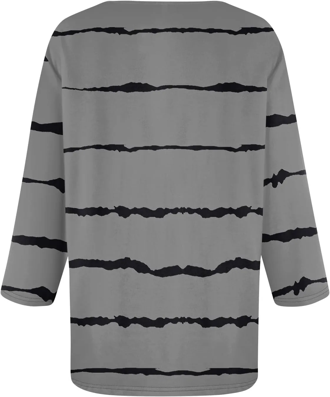 Surf Plus Size 3/4 Sleeve Blouse Womens Spring Pop Print Comfort Tee Loose Fitting