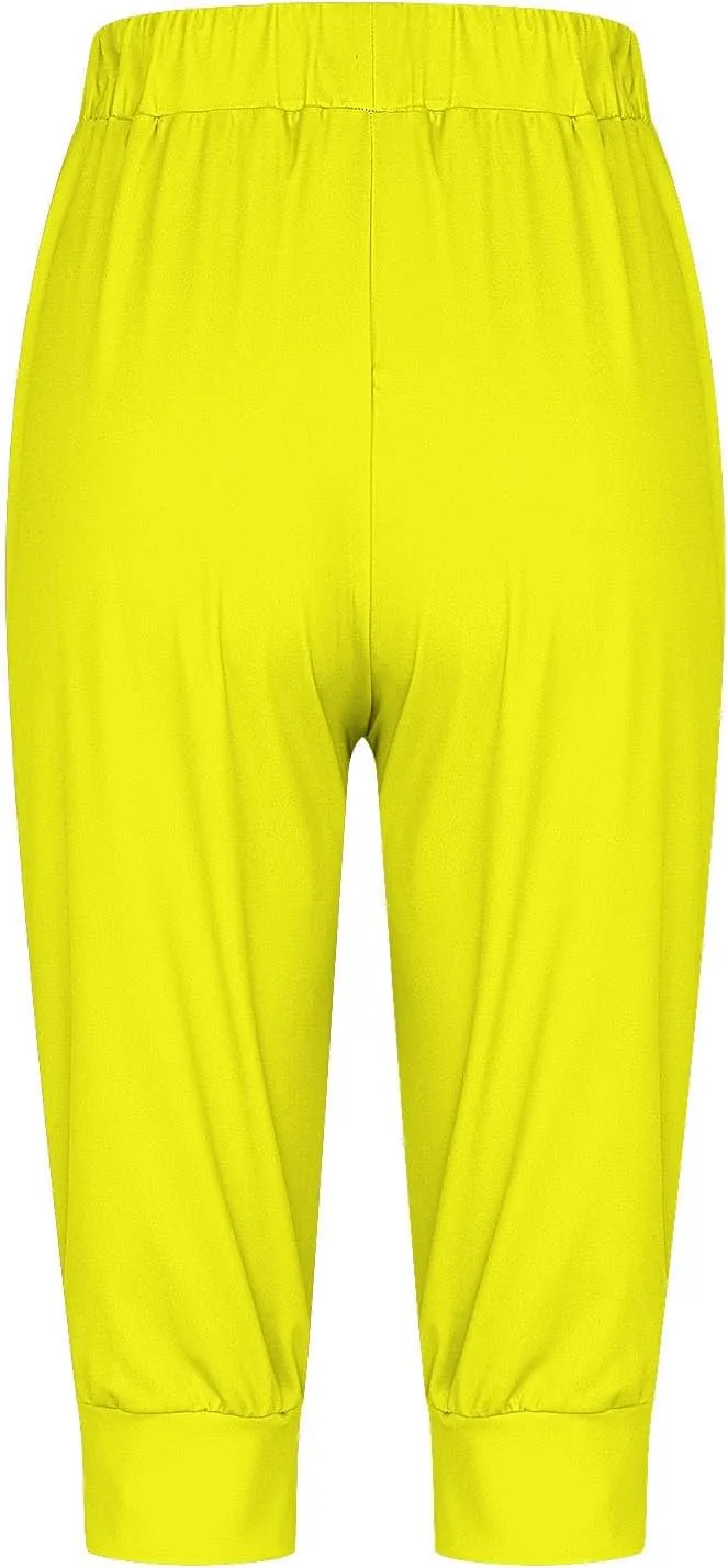 Sweatpants Capris for Women Baggy Drawstring Joggers Lightweight Cinch Bottoms Workout Athletic Sports Lounge Pants