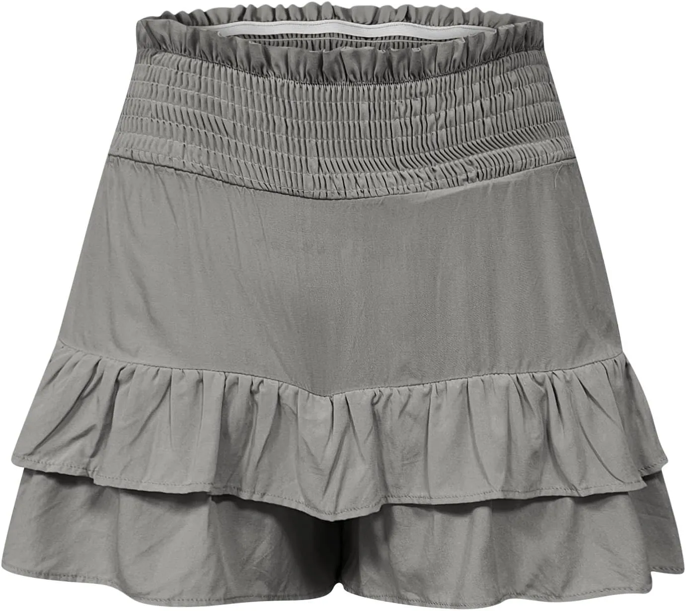 TANGNADE Women Ruffle Shorts Layered Bottoms Pleated Tiered High Waisted Shorts Summer Streetwear Fashion Trendy Clothes