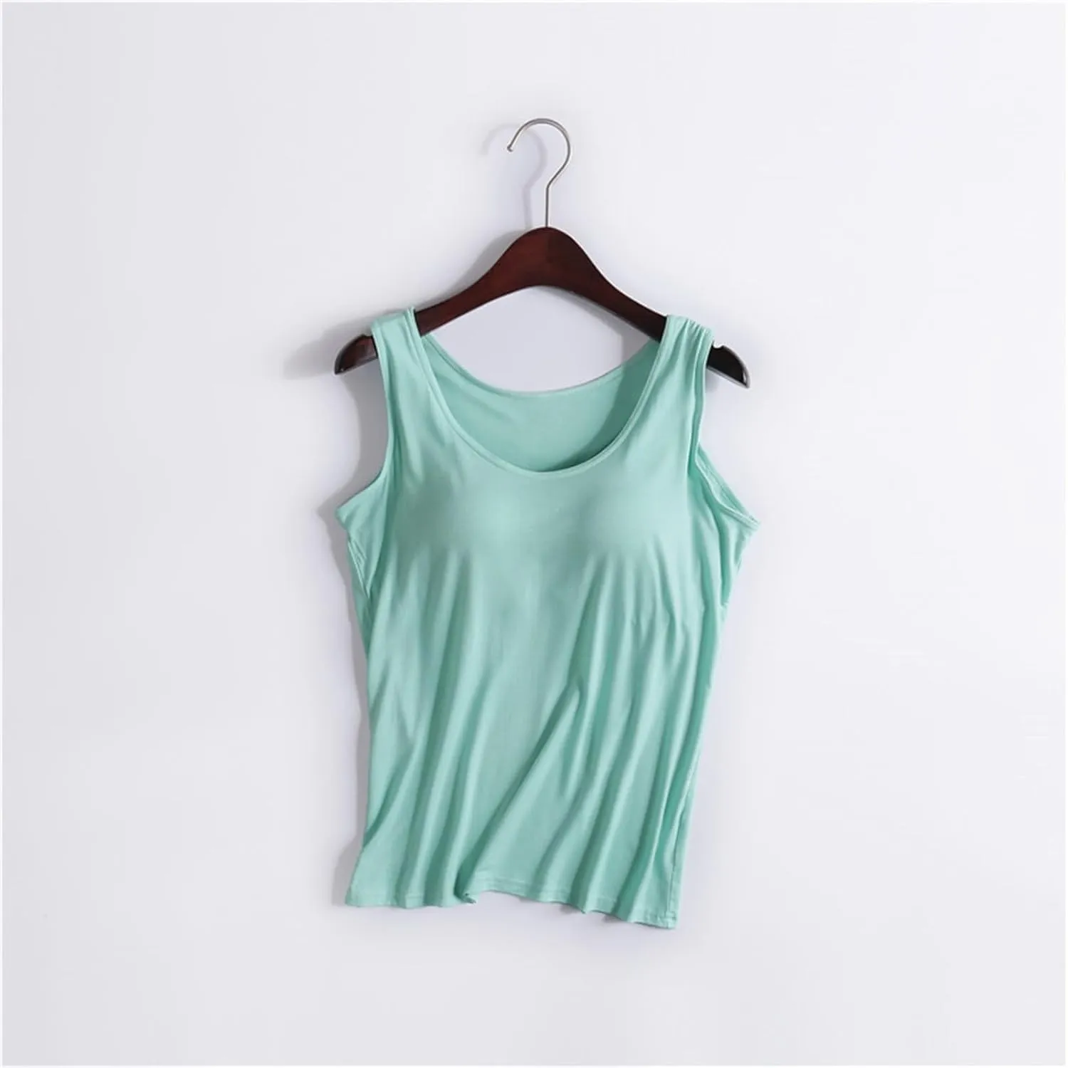 Tank Top with Built in Bra for Women Casual Summer Sleeveless Gym Crop Tops Workout Athletic Yoga Shirts
