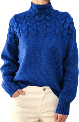 Turtleneck Pullover Tops Oversized Long Sleeve Knitted Pullover Fall Winter Trendy Basic Jumper Tops Crop Sweaters