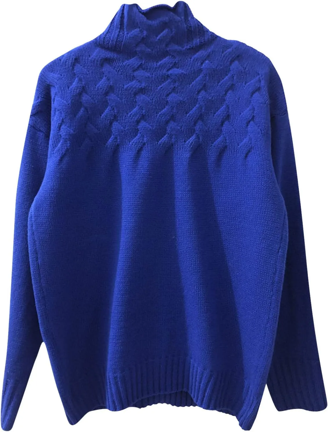 Turtleneck Pullover Tops Oversized Long Sleeve Knitted Pullover Fall Winter Trendy Basic Jumper Tops Crop Sweaters