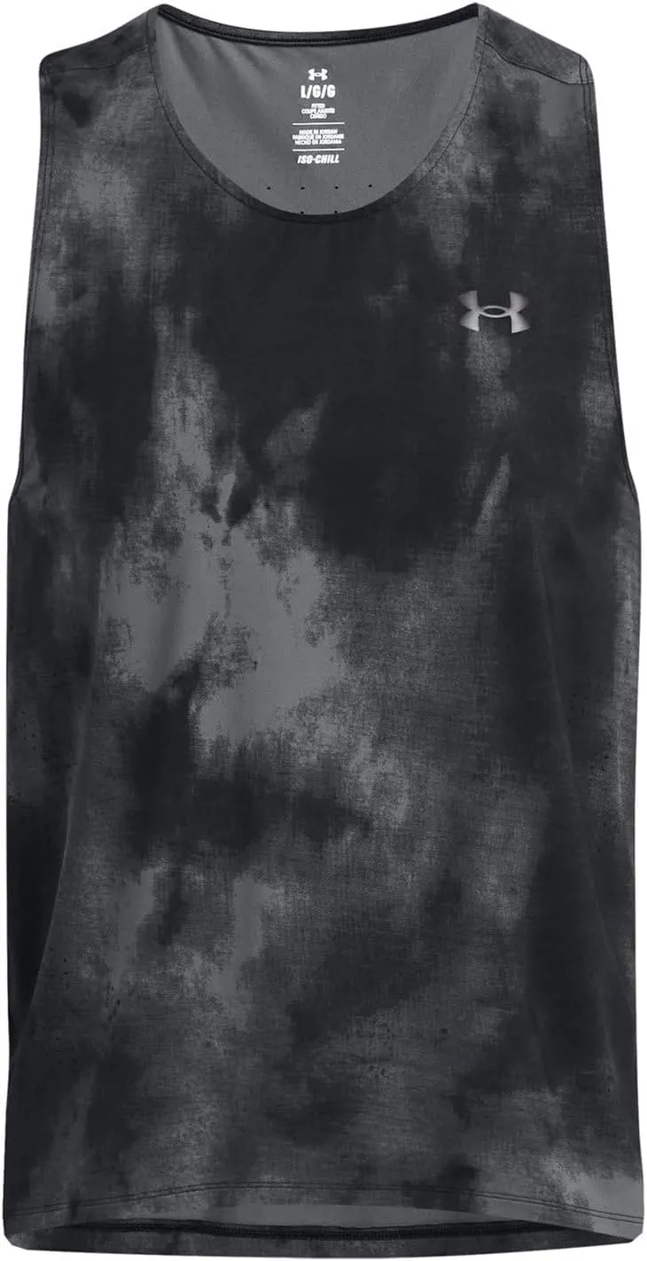 Under Armour Launch Elite Printed Mens Running Vest - Black