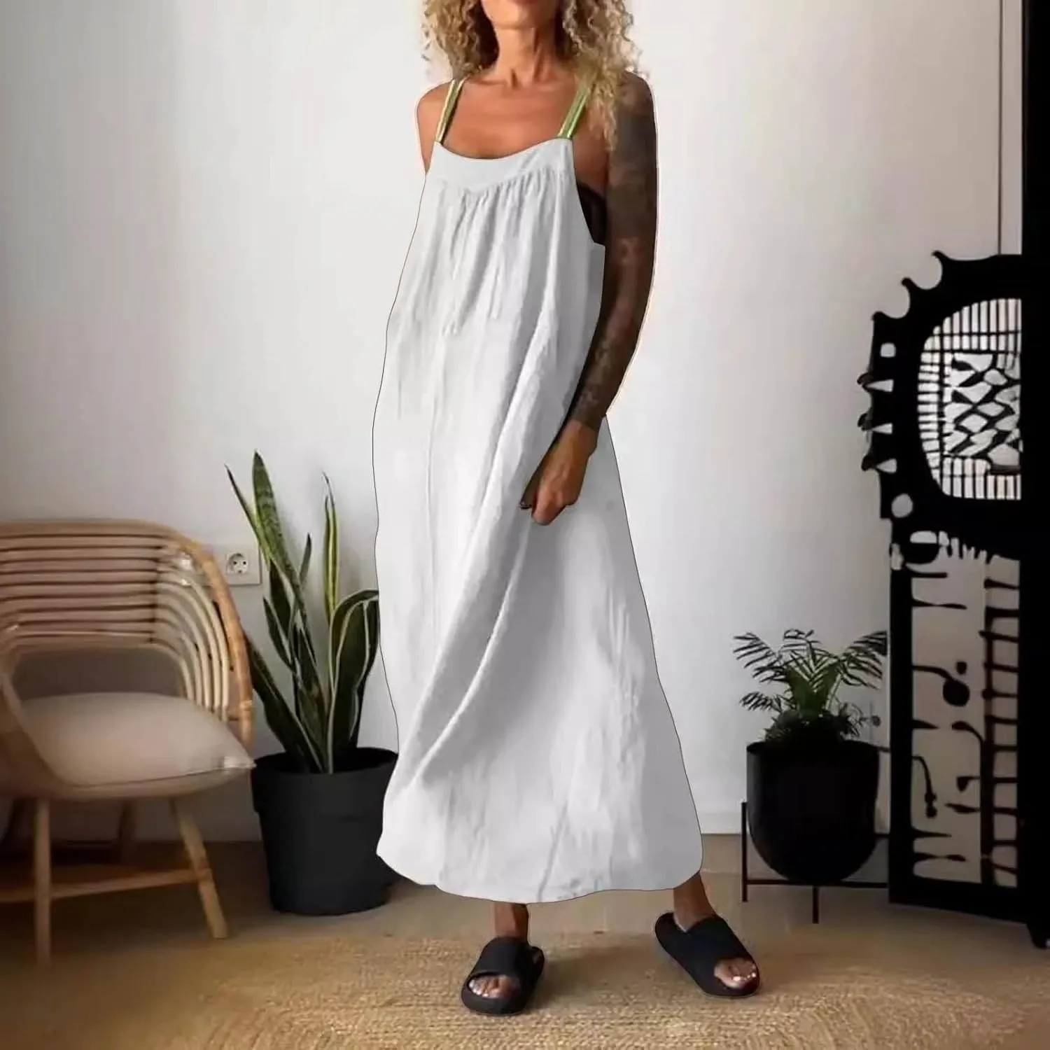 Vacation Dresses for Women 2025 Lounge Travel Spaghetti Straps Sleeveless Bridesmaid Dresses Baby Shower Outfit for Guest