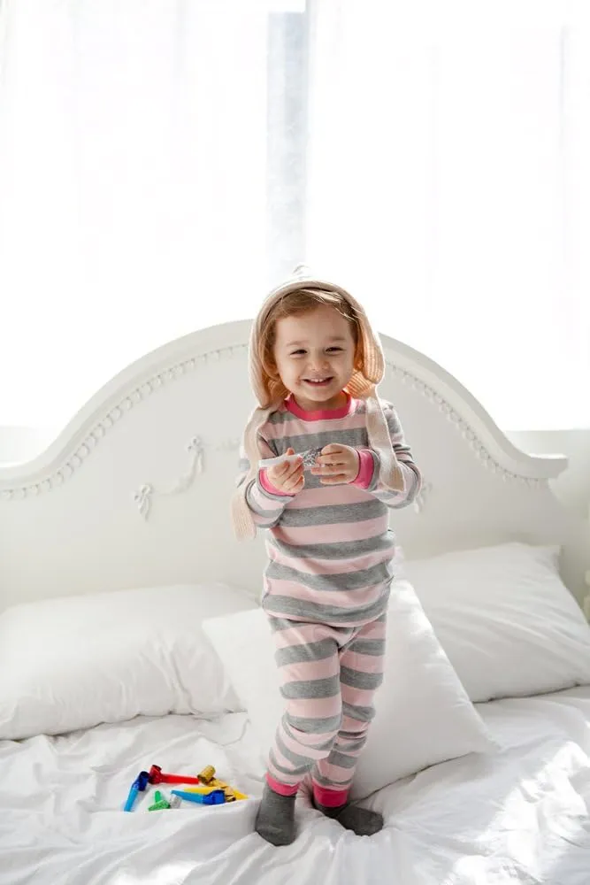VAENAIT BABY 12M-12Y Kids Boys Girls Unisex Toddler Colorful Stripe/Simple Holiday Sleepwear Pajama 2pcs Set