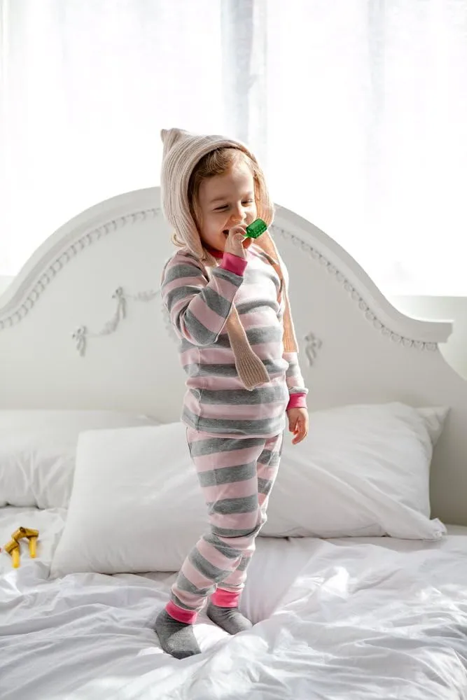 VAENAIT BABY 12M-12Y Kids Boys Girls Unisex Toddler Colorful Stripe/Simple Holiday Sleepwear Pajama 2pcs Set