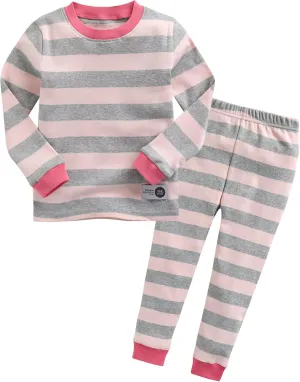 VAENAIT BABY 12M-12Y Kids Boys Girls Unisex Toddler Colorful Stripe/Simple Holiday Sleepwear Pajama 2pcs Set