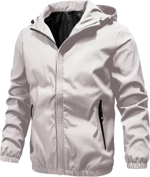 Waterproof Jackets for Men Raincoat for Men with Hood Lightweight Mens Windbreaker Jackets for Hiking