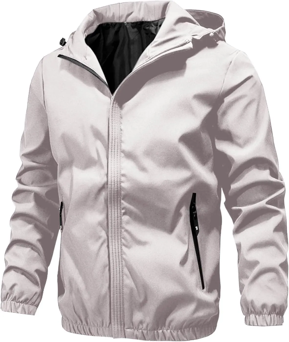 Waterproof Jackets for Men Raincoat for Men with Hood Lightweight Mens Windbreaker Jackets for Hiking