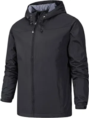 Waterproof Jackets for Men Raincoat for Men with Hood Mens Windbreaker Jackets Lightweight Winter Coats Fall Jackets