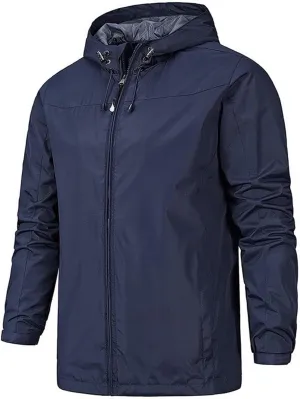 Waterproof Jackets for Men Raincoat for Men with Hood Mens Windbreaker Jackets Lightweight Winter Coats Fall Jackets