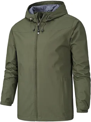 Waterproof Jackets for Men Raincoat for Men with Hood Mens Windbreaker Jackets Lightweight Winter Coats Fall Jackets