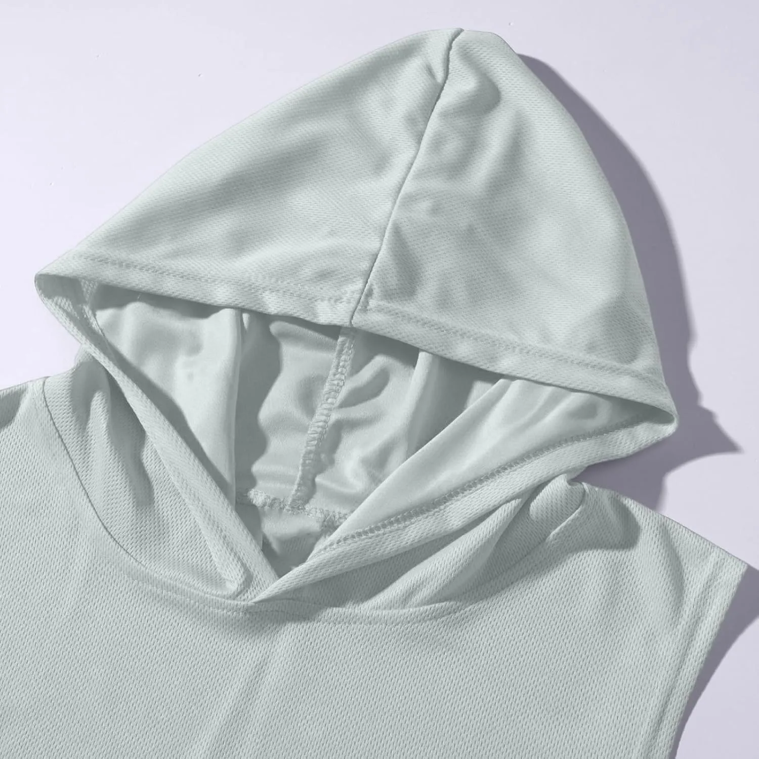 WENKOMG1 Mens Mesh Tank Tops Lightweight Breathable Quick Dry Hoodies Active Athletic Hooded Workout Tank Tops