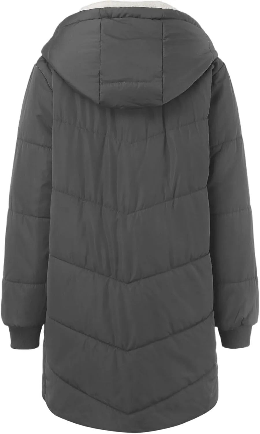 Winter Warm Coats for Women Warm Down Jacket Sherpa Fleece Lined Long Hooded Puffer Jacket Winter Fashion Clothes