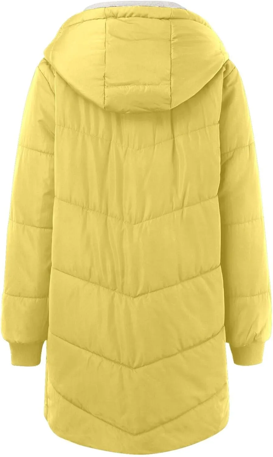 Winter Warm Coats for Women Warm Down Jacket Sherpa Fleece Lined Long Hooded Puffer Jacket Winter Fashion Clothes