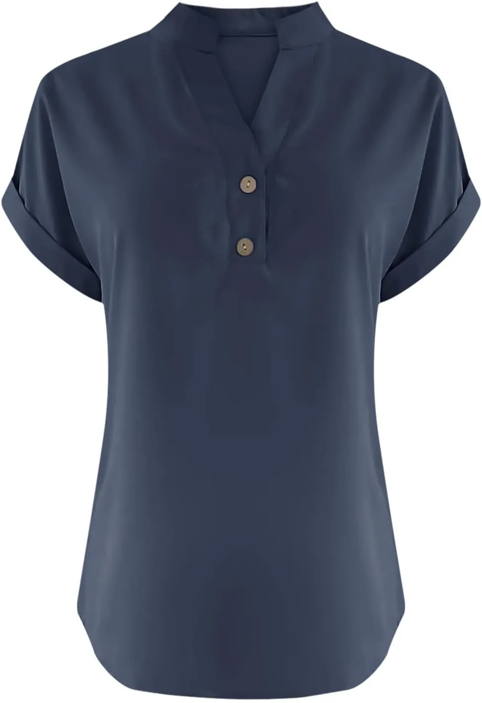 Women Cotton Linen Summer Shirts Guaze Tunic Tops Button V Neck Short Sleeve Blouses Loose Fit Ladies Clothes 2025