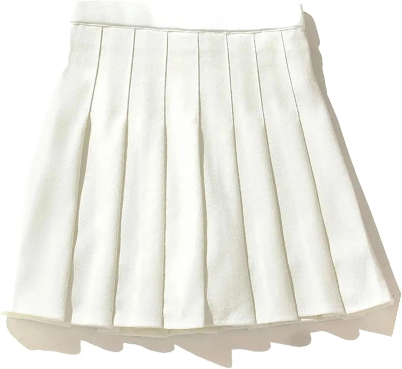 Women High Waist Pleated Skirts A-line Sailor Preppy Pleated Mini Skirts Hip-Covering Solid Skirts