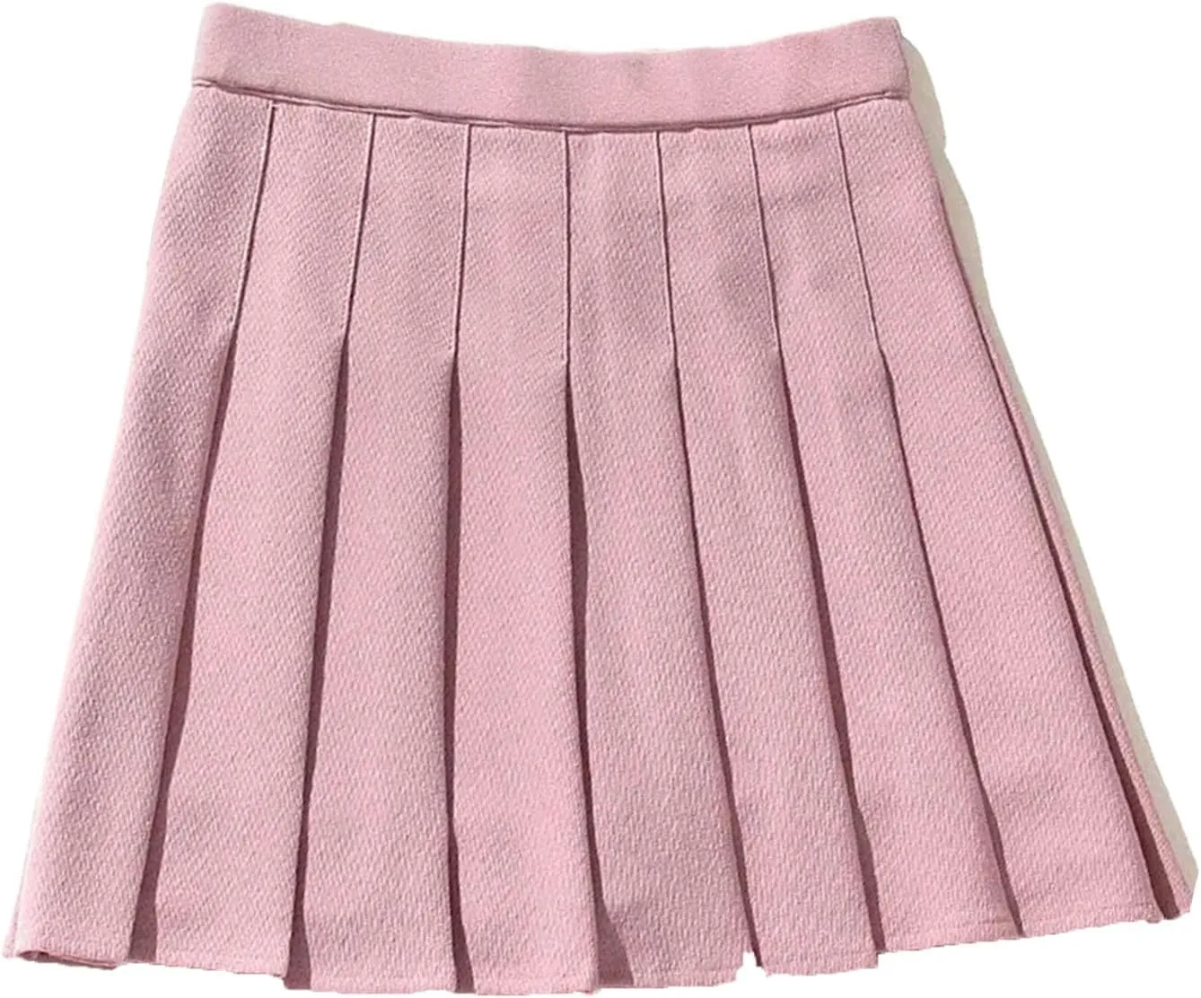 Women High Waist Pleated Skirts A-line Sailor Preppy Pleated Mini Skirts Hip-Covering Solid Skirts