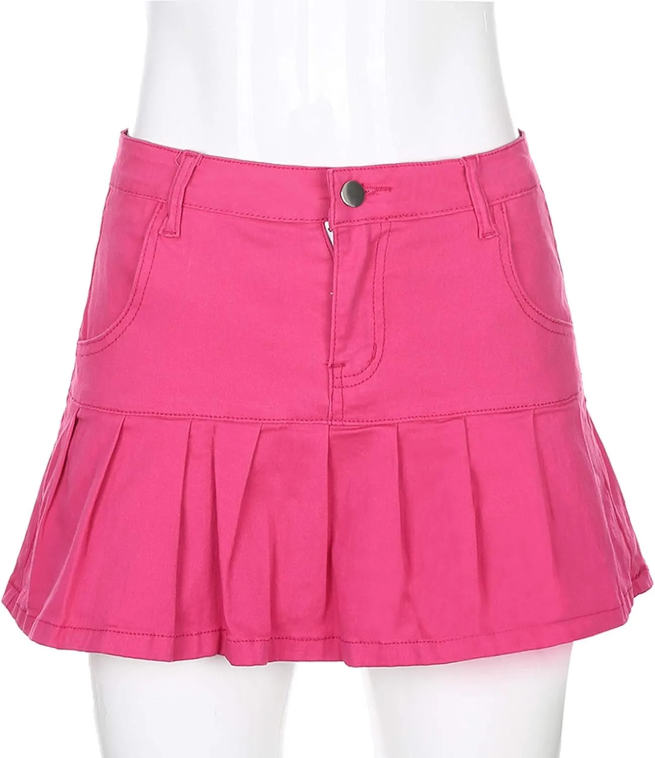 Women Skirts High Waist Pleated Skirts Zipper Mini Skirts Streetwear Skir Leather Lace up Skirt
