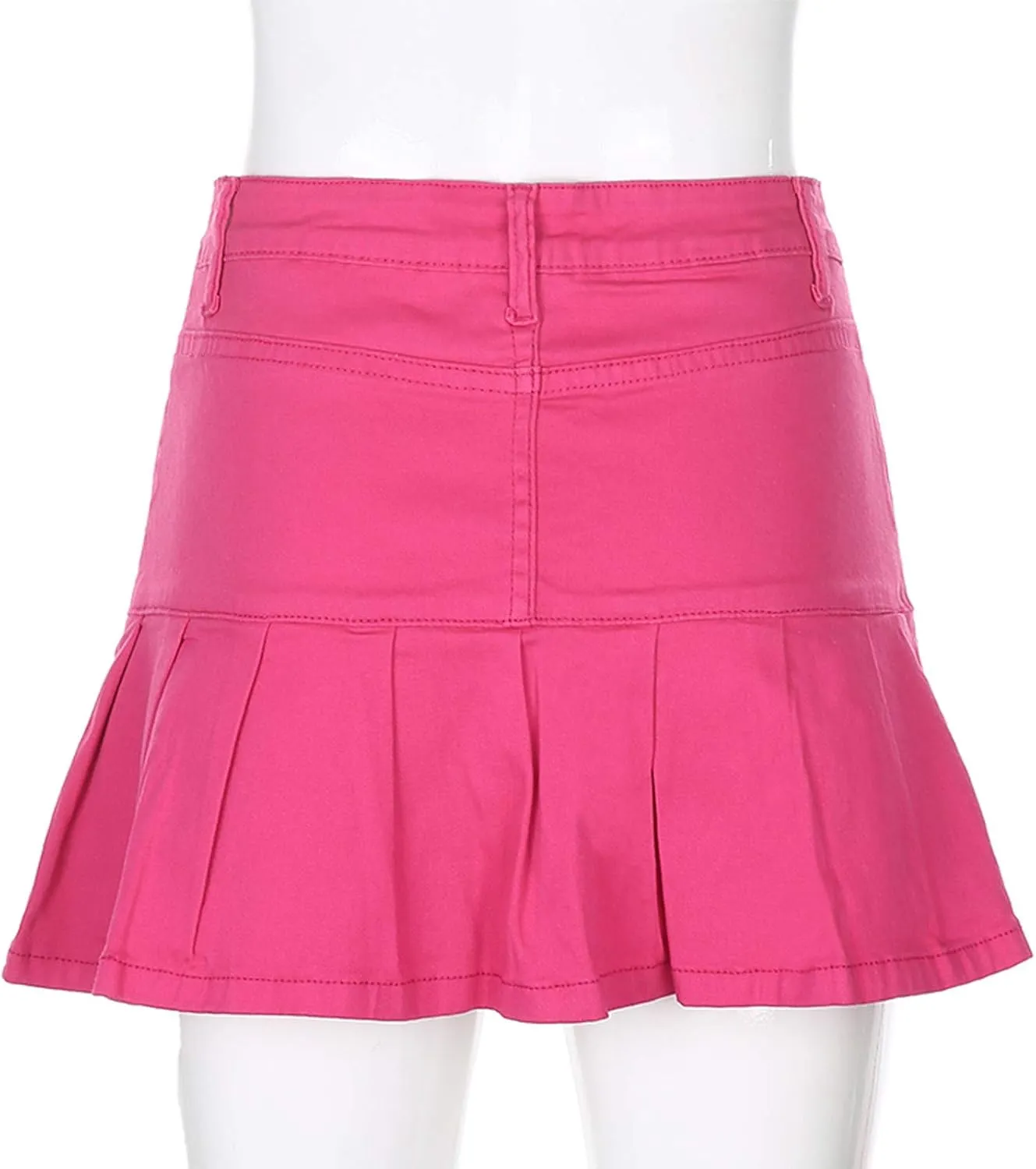 Women Skirts High Waist Pleated Skirts Zipper Mini Skirts Streetwear Skir Leather Lace up Skirt