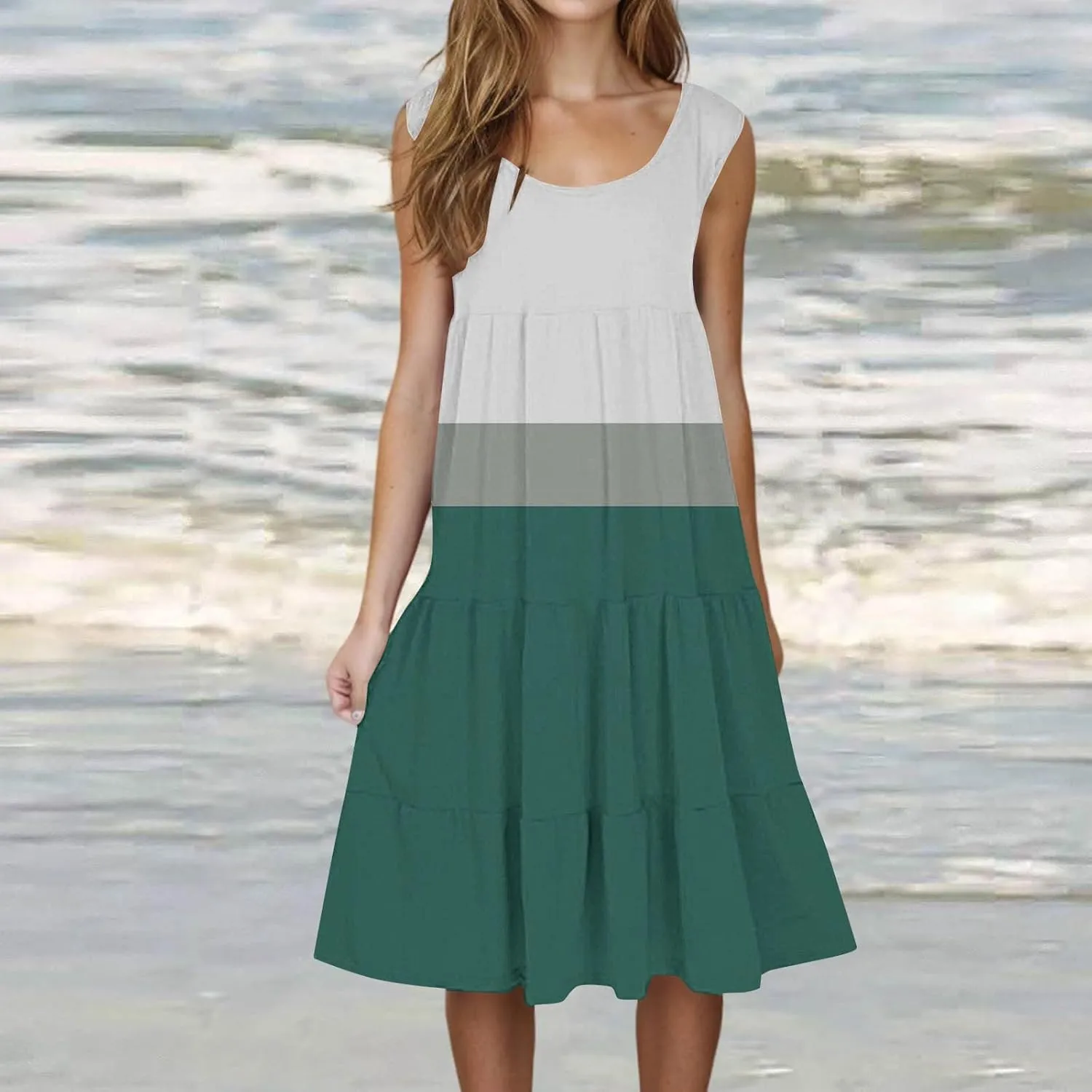 Women Summer Dresses Summer Dresses for Women Plus Size Beach Dress Casual Sundresses Sexy Sleeveless Dress Flowy